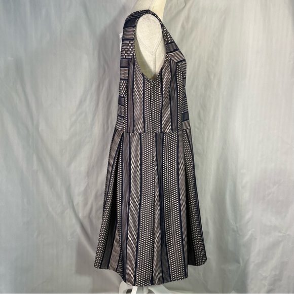 Monteau Blue Overlay Tan Lining Sleeveless Fit & Flare Dress Plus Size XXL - Picture 5 of 11